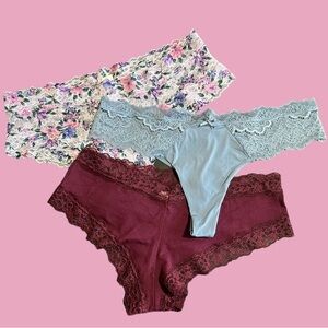 NWT Set of 3 Victoria’s Secret Lace Panties size M